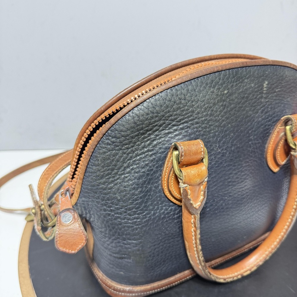 Vintage Dooney & Bourke Satchel Bag Womens Small Black All Weather Leather Purse - Picture 6 of 9